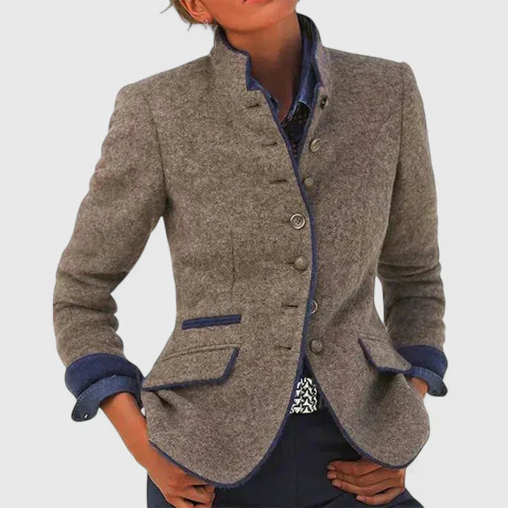 Women's Tailored Fitted Cardigan with Button Up