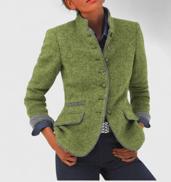 Women's Tailored Fitted Cardigan with Button Up