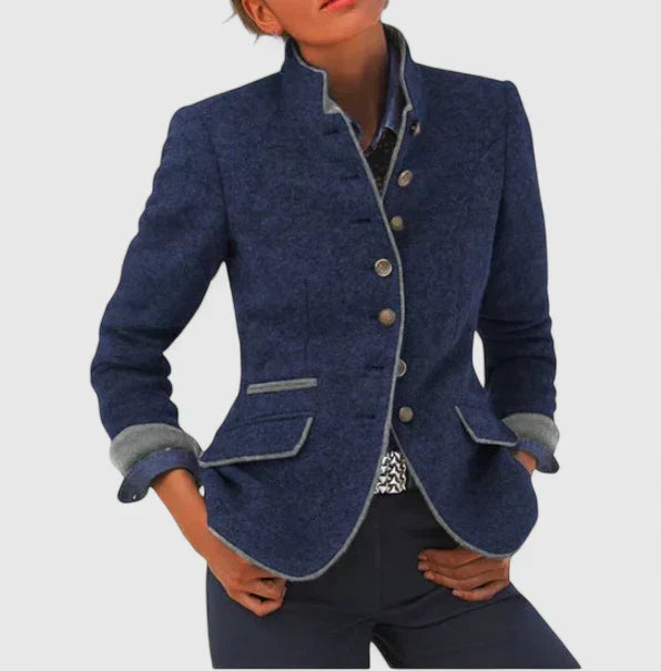 Women's Tailored Fitted Cardigan with Button Up